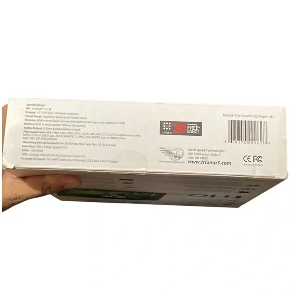 NEW TRIO HYPE 10.1” Dual Core Tablet 8gb WiFi Webcam Android 4.1 Factory Sealed